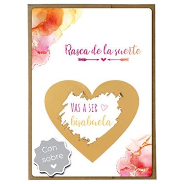 Imagem de Jolicoon Tarjeta de rascar Vas a ser bisabuela con sobre - Anunciar embarazo bisabuela