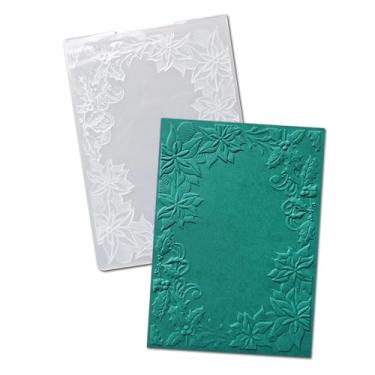 Imagem de DIYology Pastas em relevo para moldura de visco de Natal para fazer cartões, modelo de pasta de gravação em relevo com tema de Natal para artesanato em papel faça você mesmo, scrapbook, decoração de