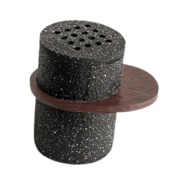 Imagem de Ioensy Queimador de incenso árabe, peça central de mesa de resina decorativa, suporte de cone de incenso, ornamento para mesa, quarto, L Black