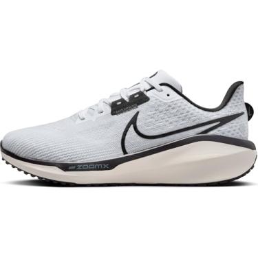 Imagem de Nike Tênis de corrida masculino Vomero 17 (FB1309-104, branco/platina pura/verde vintage/preto), Branco preto platina pura verde vintage, 45