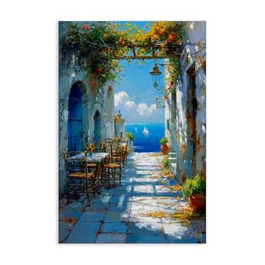 Imagem de Stupell Industries Design de arte de parede em tela Quaint Alley by Sea por RB, 50 x 76 cm
