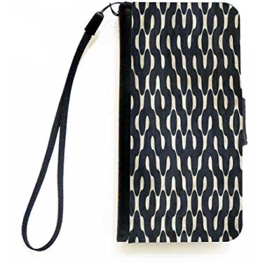 Imagem de Rikki Knight Capa carteira flip verde escuro em bege labirinto com aba magnética para Apple iPhone 5c