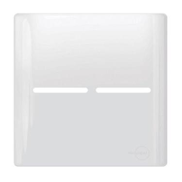 Imagem de Placa Novara Branco 4x4 2 Interruptores com Suporte Dicompel, Branco