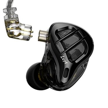 Imagem de Fones de ouvido intra-auriculares KZ ZAR 7BA+1DD Drivers híbridos IEM, fones de ouvido intra-auriculares HiFi com cabo banhado a prata destacável de 2 pinos para cantores, bateristas, músicos (sem