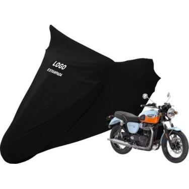 Imagem de Capa De Tecido Helanca Para Moto Triumph Bonneville T100 - Mz, Preta