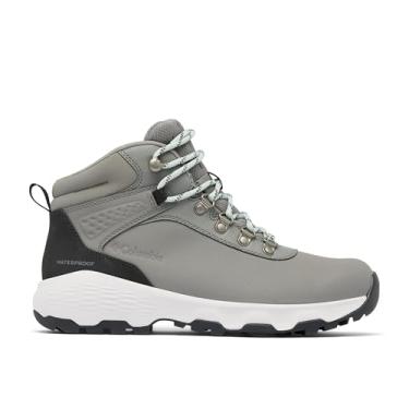 Imagem de Columbia Newton Wander Tênis feminino de couro para caminhada, Pedreira/verde frio, 10 Wide