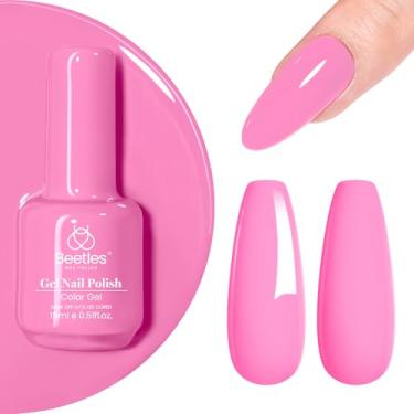 Imagem de Beetles esmalte de gel rosa neon 15 ml brilhante verão gel esmalte bolha rosa bebê cor de imersão lâmpada de unhas LED UV arte manicure salão de manicure DIY presentes para a mãe