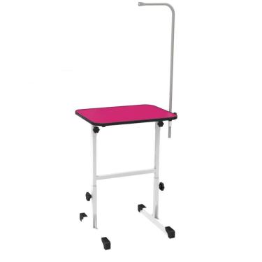 Imagem de Mesa para Tosa Pequena Minag Rosa com Regulagem de Altura Tampo de 40×60
