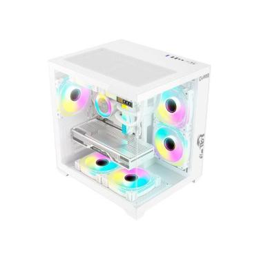 Imagem de Gabinete Gamer Aquário, Clanm Snow, Tower, Micro-ATX/ITX, Vidro Temper