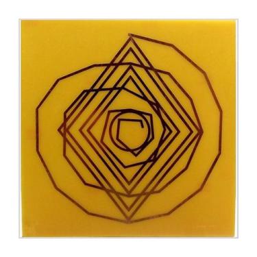 Imagem de Placa Grafico Espiral Cósmico M 7x7cm - Radionica Radiestesia - Dhonel