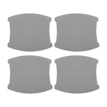 Imagem de INFINAUTO Protetor contra arranhões de maçaneta de porta de carro 3D, película protetora de maçaneta de porta de carro 84 x 94 mm cinza, 4 peças