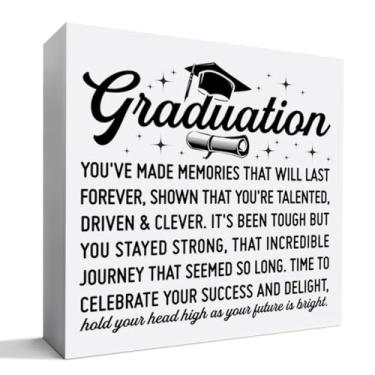 Imagem de Presente de formatura para ele, faculdade, ensino médio, formatura, mestrado, doutorado, presentes de pós-graduação para filho, filha, amigo, decoração de mesa de formatura, placa de madeira, seu