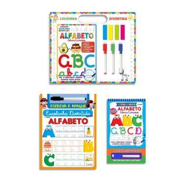 Imagem de Combo Escolinha Divertida Alfabeto - Kit com 3 Livros