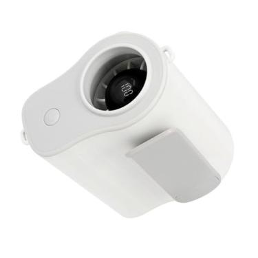 Imagem de IEUDNS Ventilador de colar do ventilador de cintura pessoal Baixo ruído do ventilador de mesa gratuito Fão de ar forte para esportes Fazenda Ciclismo de, Branco