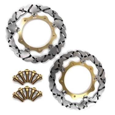 Imagem de Discos de freio dianteiros flutuantes com parafusos de montagem para Yamaha XP T-MAX 500 2004-2007, XP T-MAX 530 12-15 ABS 2012-2019, acessórios de substituição de motocicleta