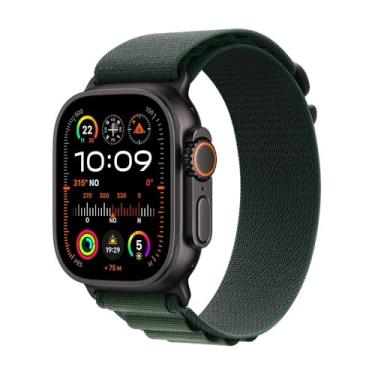 Imagem de Apple Watch Ultra 2 GPS + Cellular • Caixa preta de titânio – 49 mm • Pulseira loop Alp...