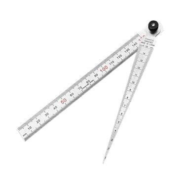 Imagem de Bothyi Inspeção de lacunas de bitola de lacunas 1-15 mm acessório leve portátil portátil aço inoxidável Profissional V Régua de forma, Tipo de Parafuso
