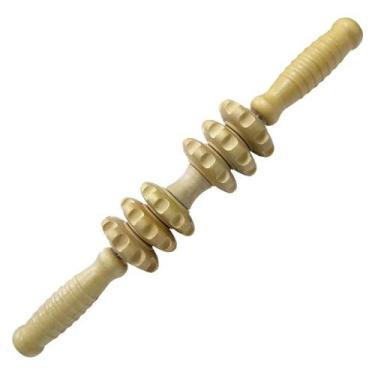 Imagem de Massageador de Madeira Rolo Vara Thai Relaxamento - FU XING