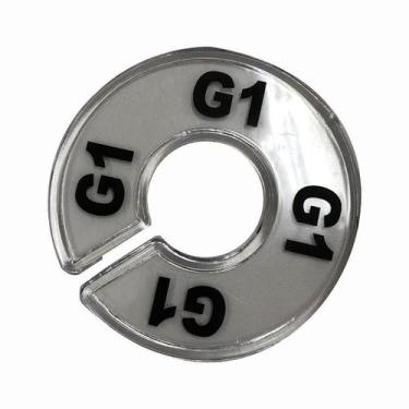 Imagem de Separador para Araras Transparente Com Impressão  do PP ao G2 Tamanho 