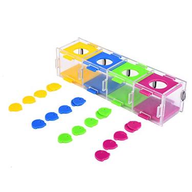 Imagem de BRINQUEDOS COLORIDOS PÁSSAROS INTERESSANTES INTELIGÊNCIA TREINAMENTO PUZZLE BRINQUEDOS PARA PÁSSARAS PARAKEET COCKATIEL MATERIAL ACRÍLICO
