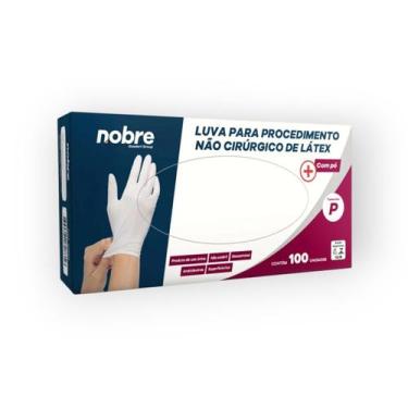 Imagem de Luva latex com po "P" - P/ proced. nao cirurgico c/100unid - Nobre