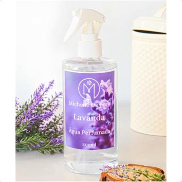 Imagem de Água Perfumada Aroma Lavanda 500ml Aromatizador de Ambiente, Borrifador Spray