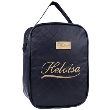 Imagem de Porta Mamadeira Bebê Lancheira Marmitinha Frasqueira Térmica Personalizada com Nome (Preto Menina)