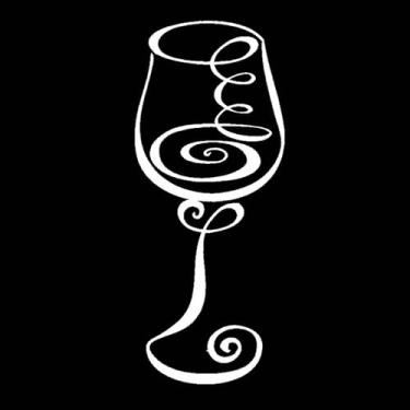 Imagem de Adesivo Decorativo Taça De Vinho adega (Branco)