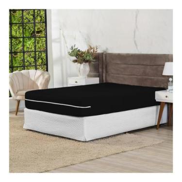 Imagem de Capa De Colchão Malha Gel Queen Zíper - Lenharo Enxovais, Preto