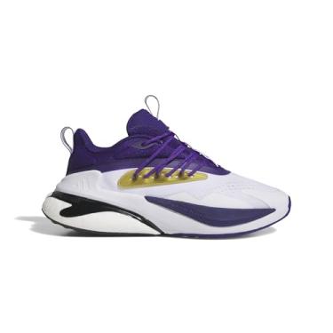 Imagem de adidas Tênis adulto unissex Alphaboost V2, Team Collegiate Roxo/Dourado Metálico/Branco, 12.5 Women/11.5 Men