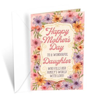 Imagem de Prime Greetings Cartão de Dia das Mães para Filha, Feito nos EUA, Ecológico, Embalado em Correio Protetor, Cartolina Grossa com Envelope Premium 12,7 cm x 19,7 cm