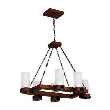 Imagem de Lustre Country Envelhecido 6 Lâmpadas 1206E - Luminárias Müller