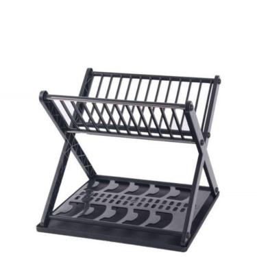 Imagem de Escorredor De Louça Duplo Porta Pratos E Talheres