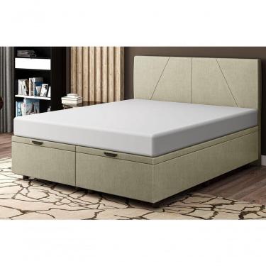 Imagem de Base Cama Box Baú Casal Queen Size Veludo Skybox Bege