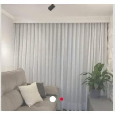 Imagem de Cortina Trilho Suiço Forro Com Linho 6.00 X 2.80