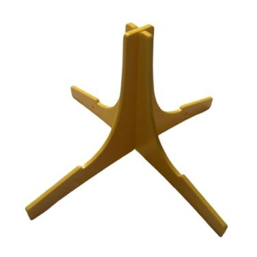 Imagem de menolana Músicos de suporte de trompete portátil Músicos do titular do tripé Presente de trombeta destacável para flauta saxofone, Amarelo