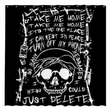 Imagem de Funnytree Cortina de chuveiro Underground Rap Duo, decoração de banheiro de artistas hip-hop, tecido impermeável, durável, fácil de cuidar, lavável, 182 cm x 182 cm (ganchos não incluídos)