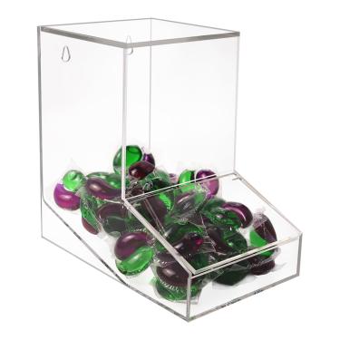 Imagem de Gnjoyxuan Recipiente para Cápsulas de Lavanderia, Dispensador de Doces de Acrílico com 2 Tampas, Suporte para Cápsulas de Lava-Louças, Organização de Lavanderia para Lavanderia, Casa, Cozinha, Escritó