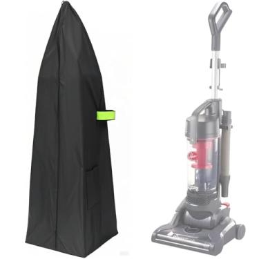 Imagem de Chuanke Bolsa de armazenamento vertical para aspirador de pó 420D PVC à prova de poeira e à prova d'água capa preta protetora (apenas capa)