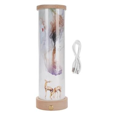 Imagem de Lâmpada de Mesa de Cabeceira LED Sem Fio, Lâmpada de Mesa de Toque Escasso Diminuída Com 3 Temperaturas de Cores, Iluminação Amigável para Os Olhos para Decoração de Camping de