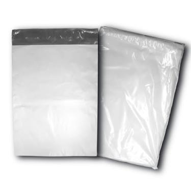 Imagem de Envelopes de saco de poliéster branco fosco 24 cm x 30 cm – Sacos de envio autoselantes – Pacote com 100 – Forte, resistente a rasgos, à prova d'água – Ótimo para correspondência, armazenamento e