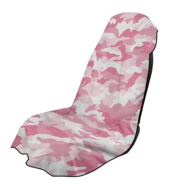 Imagem de Dreaweet Capa de toalha de assento de carro camuflada rosa após a academia pós-treino, 1 pacote com protetor de assento de carro apenas assentos dianteiros, toalhas de suor de microfibra