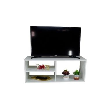 Imagem de Rack Suspenso Mdf Para Tv Dvd Video Game Nicho Painel 90cm (Branco)