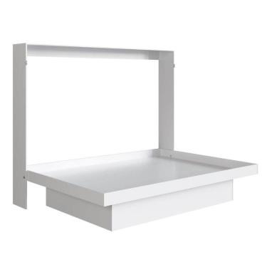 Imagem de Cama Articulável Horizontal Casal com Estação de Trabalho Branca MDP Latino Art In Móveis