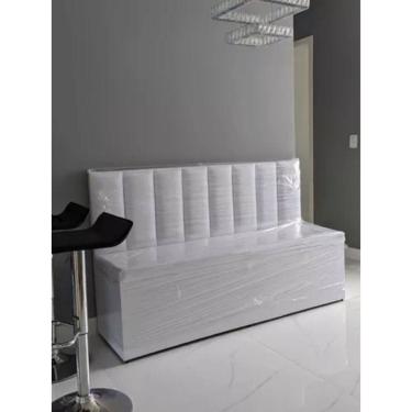 Imagem de Conjunto Canto Alemão Baú Encosto Ripado Corino 110x45cm