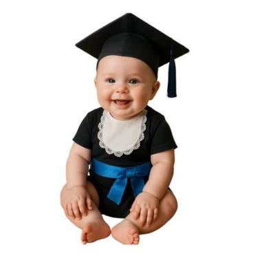 Imagem de Body Bebe Formatura de Mesversário - isis baby, Body azul, Capelo, GG