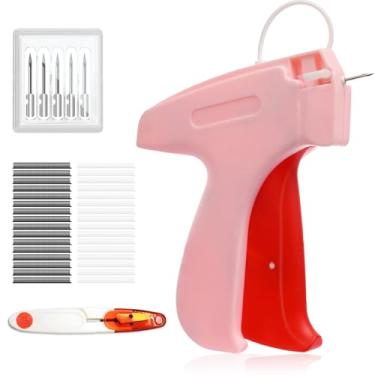 Imagem de Pistola de costura para roupas. Pistola de costura de roupas. Vem com 1 cortador de linha, 6 agulhas, 2000 fixadores brancos e 2000 pretos. é uma pistola de costura rápida e etiquetagem para roupas