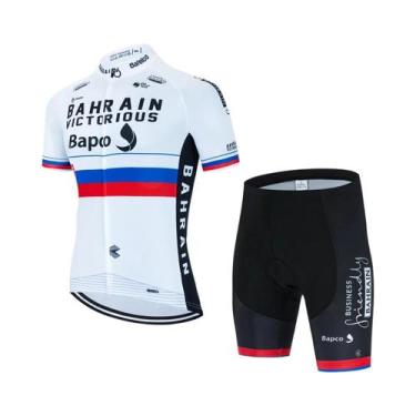 Imagem de Camisa e Bermuda de Ciclismo Masculina para Verão - Manga Curta - MTB,