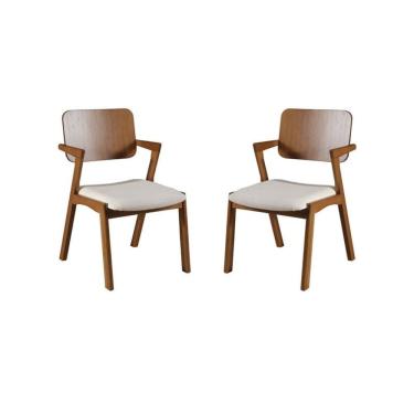 Imagem de Cadeiras Anatômica com Braço em Madeira Maciça - Lótus - Harmonia Salas