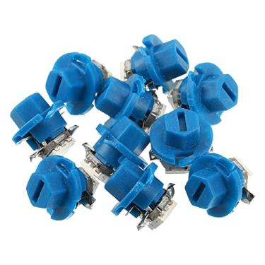 Imagem de X AUTOHAUX 10 peças DC 12V T5 5050 LED painel azul claro para carro interno